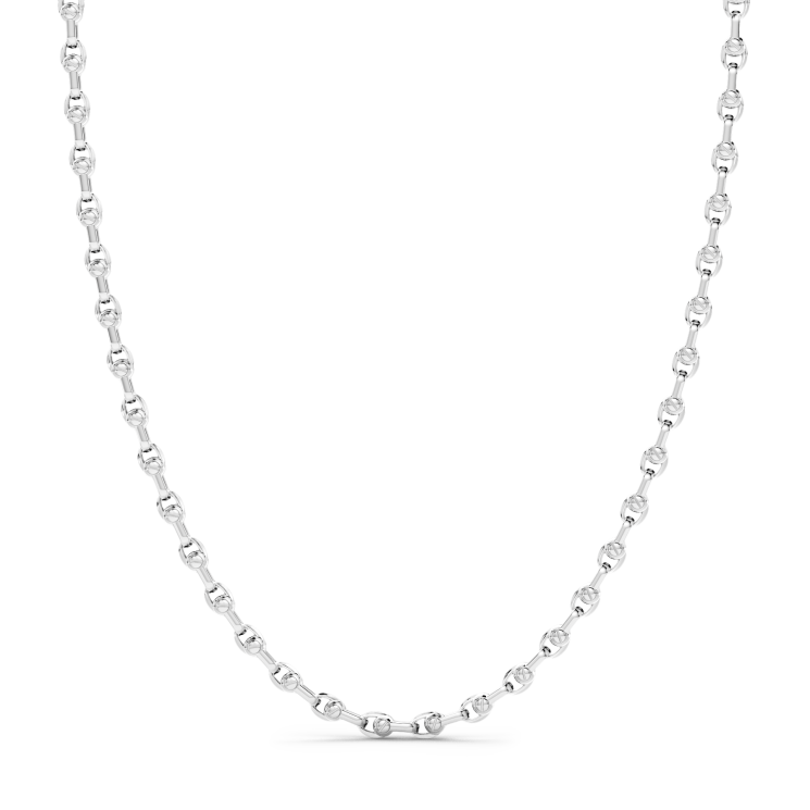 Collier Zancan maille seule en argent.