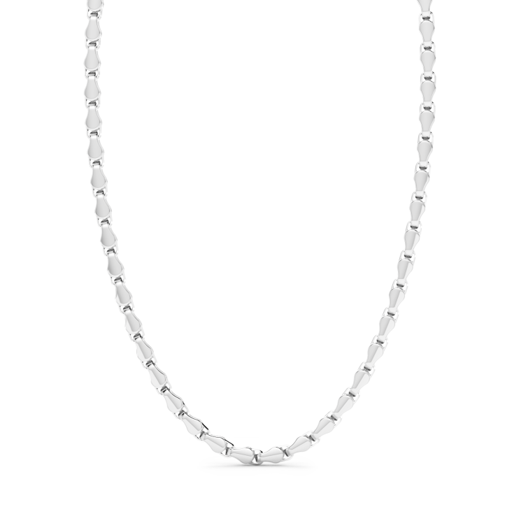 Collier Zancan maille seule en argent.
