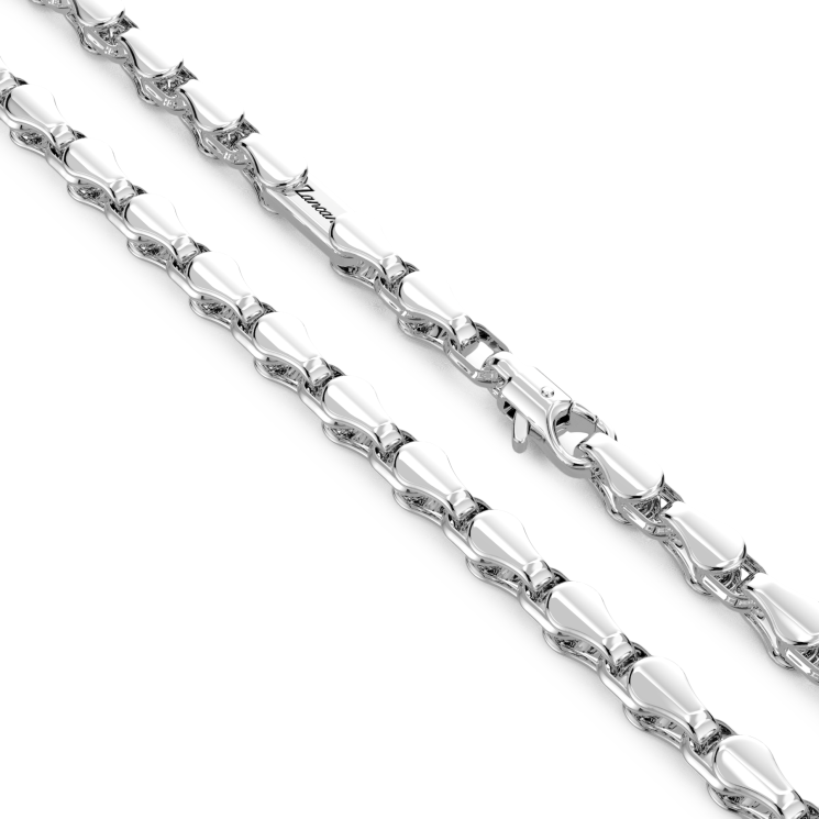 Collier Zancan maille seule en argent.