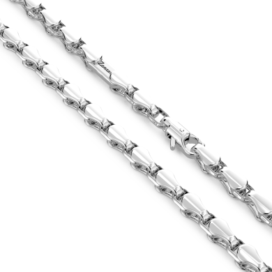 Collier Zancan maille seule en argent.
