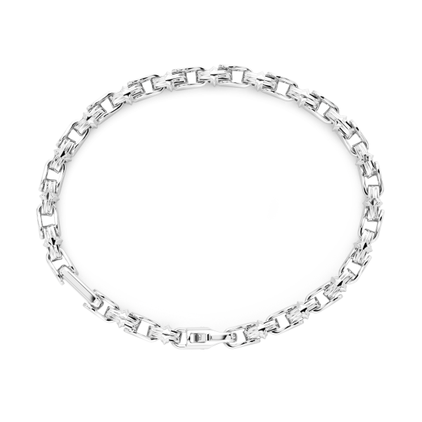 Bracelet Zancan maille seule en argent.