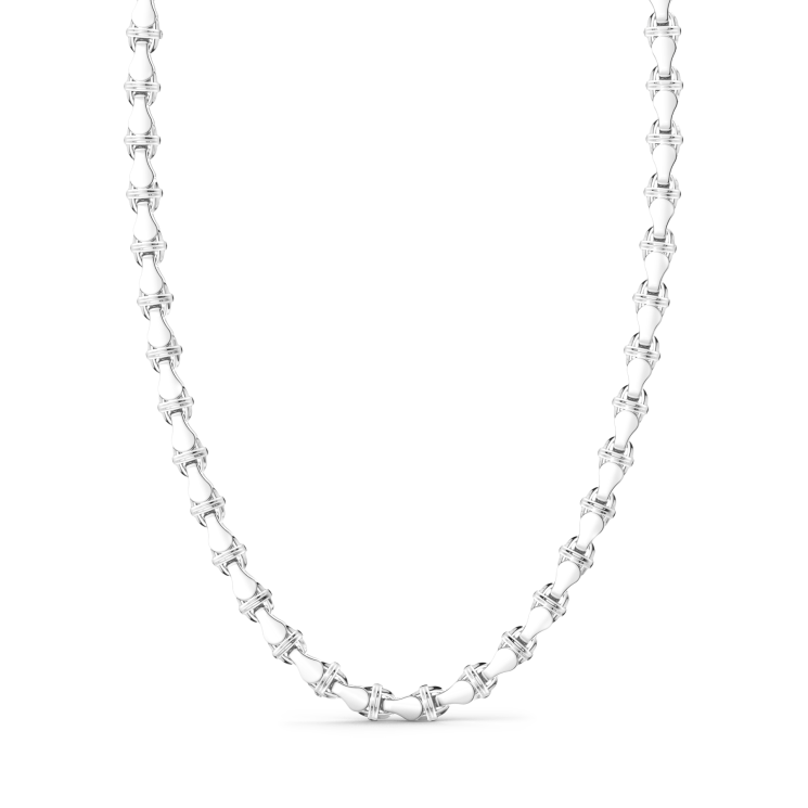 Collier Zancan maille seule en argent.