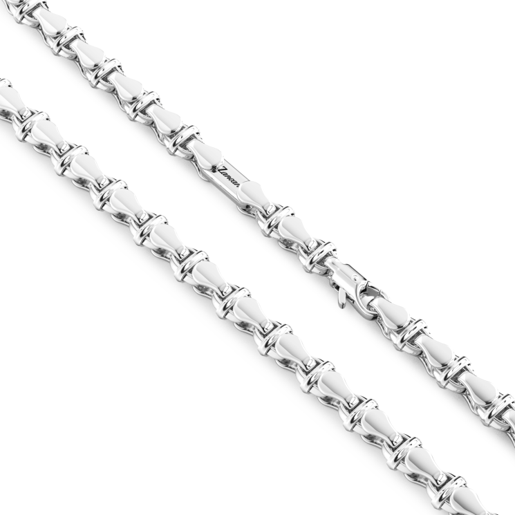 Collier Zancan maille seule en argent.