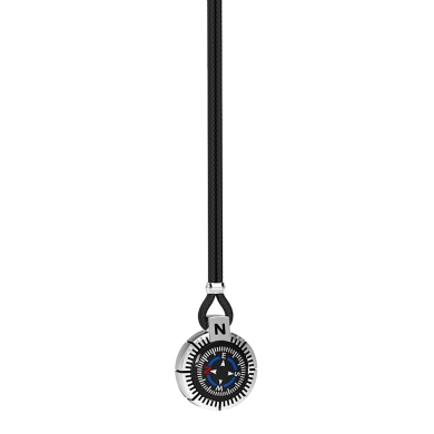 Zancan silver necklace with compass.