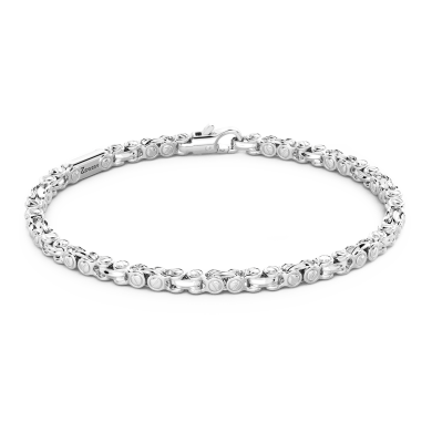 Bracelet Zancan maille seule en argent.