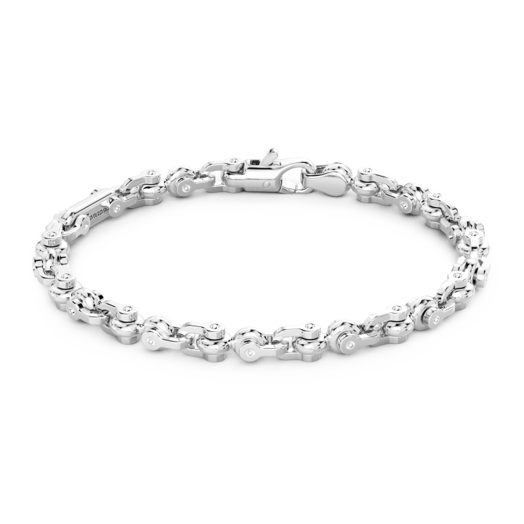 Bracelet Zancan maille seule en argent.