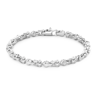 Bracelet Zancan maille seule en argent.