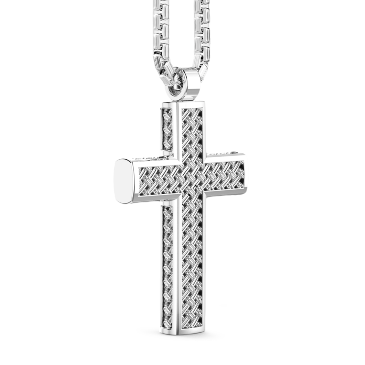 Collar Zancan de plata con colgante de cruz.