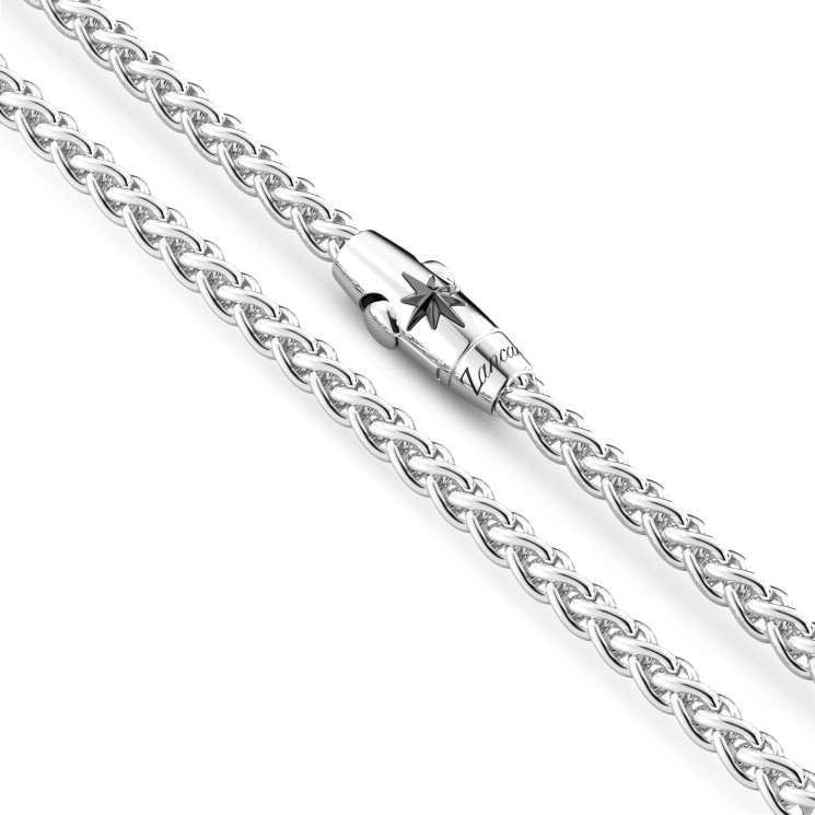 Zancan silver interwoven link necklace.