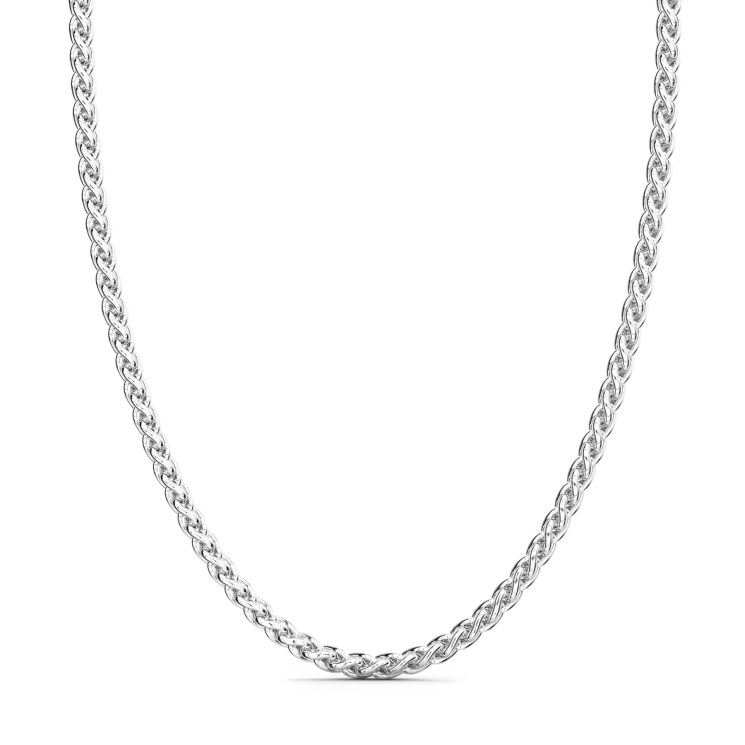 Collar Zancan de plata de malla trenzada.