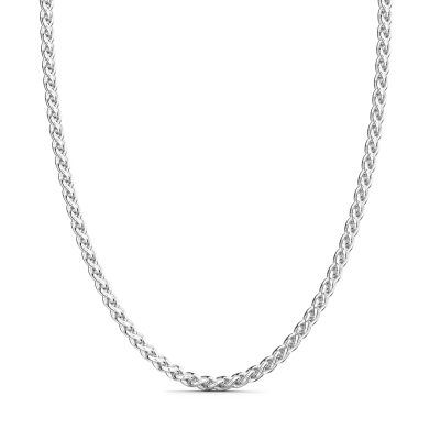Collar Zancan de plata de malla trenzada.